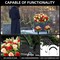 Large Artificial Cemetery Flowers for Grave,Headstone Flower Saddle 3Pcs Realistic Grave Memorial Flowers with Vase for Outdoor Tombstone Decorations (Red White)